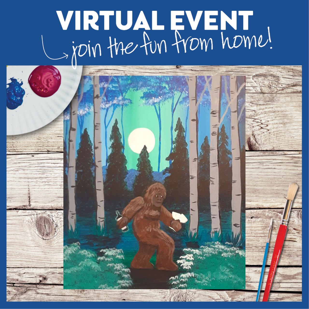 Wino Sasquatch 2 Ways: Take Home Kit Included or Use Your Own Supplies